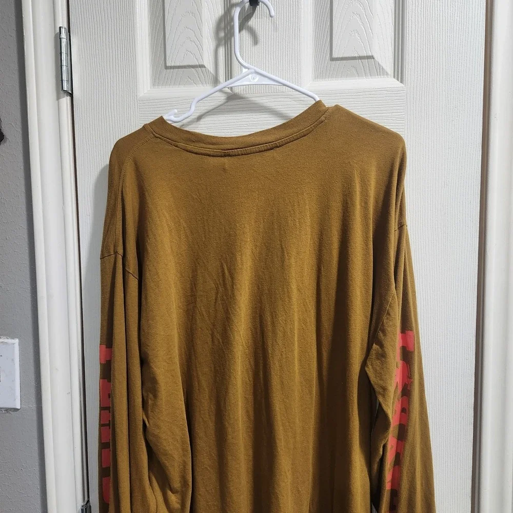 Playboy by PacSun‎ Long Sleeve T Shirt XL Brown Pink Logo Graphic Tee